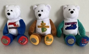 State Coin Bears Lot Of 3 USA Quarters MA NH KY 2009 Limited Treasures - Picture 1 of 7