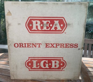 RARE LGB REA 20277 "ORIGINAL" 1987 ORIENT EXPRESS SET w/ LOCO + 3 SALON CARS - Picture 1 of 24