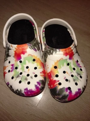 Crocs Classic Lined Tie Dye Gefütterte Crocs 25 - 26 Schuhe Neu C9 - Bild 1 von 4