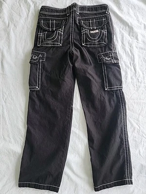 True Religion Women's Military Cargo Pants Black Size 27 - Image 1 of 4