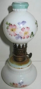 Ant Miniature Milk Glass Keroscene Lame with Cosmos Style Raised Floral Pattern - Picture 1 of 15