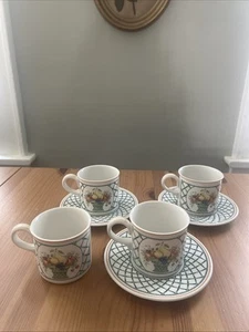 Villeroy & Boch Cestello Tè Caffè 4 Tazze e 3 Piattini - Foto 1 di 9