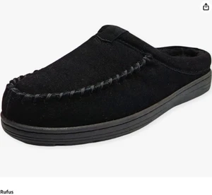 Clarks Herren Slipper Clog hinten offen, Wildleder Kunstfell gefüttert Hausschuhe Gr. 11 - Bild 1 von 3