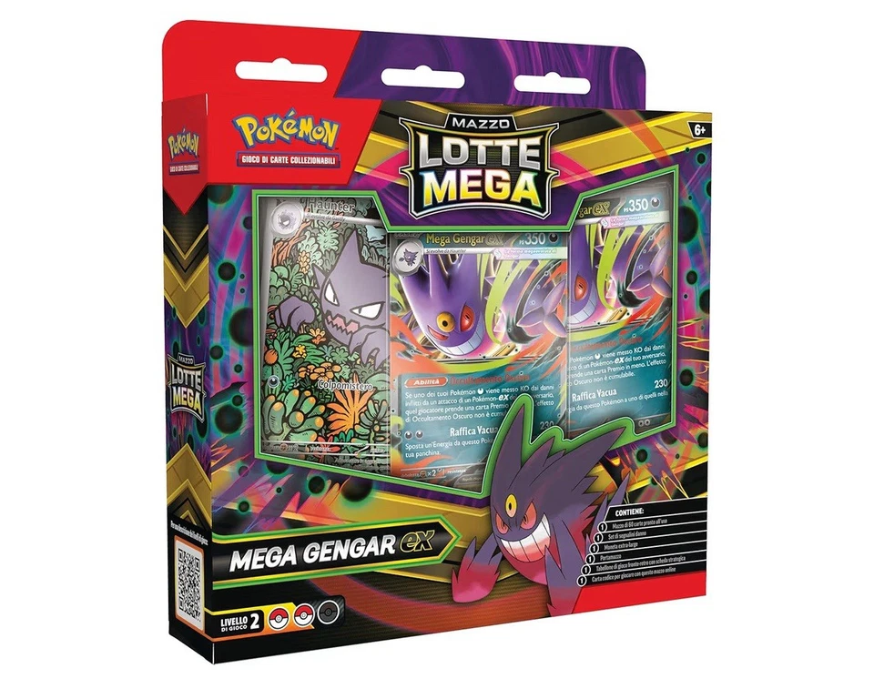 🇮🇹Pokémon - Mazzo Lotte Mega Mega Gengar EX - Sigillato - Immagine 1 di 1