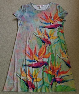 Damen Kleid - LEOMA LOVEGROVE - Mehrfarbig "Paradiesvögel" Art-To-Wear Etuikleid - L - Bild 1 von 5