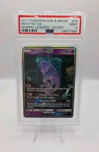 PSA 9 Mewtwo GX (Secret Shining) 78/73 Shining Legends Holo - Picture 1 of 2