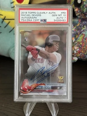 2018 Topps Clearly Authentic Autographs Rafael Devers Auto PSA 10 Giants Rookie - Image 1 of 2