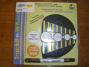 TRACKIT-N-WHACKIT DVD AND DECALS GOLF TRAINING AID NEW - Imagen 1 de 2