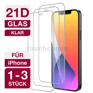 21D KLAR Glas Display Schutz Panzerfolie für iPhone 14 13 12 11 X XS XR PRO MAX - Bild 1 von 21