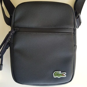 Sacoche Zippée Noire Lacoste - Foto 1 di 10