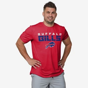 Buffalo Bills NFL FOCO Men's Rash Guard Short Sleeve Swim Shirt - Picture 1 of 3