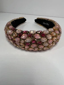 Gorgeous Full Covered Rhineston Headband Prong Setting Pink and Gold (MIC31) - Picture 1 of 4