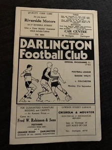 1971 Darlington V Colchester United  Football Programme - Picture 1 of 3