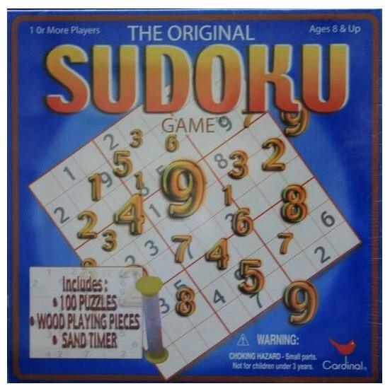 Cardinal: The Original Sudoku Game with 100 Puzzles & Wood Playing Pieces (2005) - Image 1 of 1