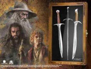 LORD OF THE RINGS THE HOBBIT STING ORCRIST GLAMDRING 3 SWORD LETTER OPENER SET