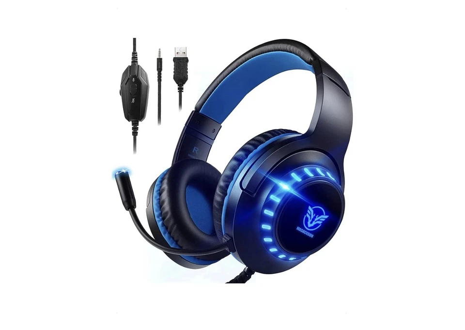 Pacrate Gaming Headset für PS4/PS5/Xbox One/PC/Nintendo Switch, PS4 -Blau- - Bild 1 von 1