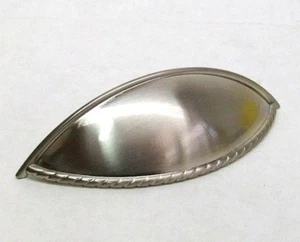 2 NEW JEFFREY ALEXANDER 8237SN 5" SHAKER CUP CABINET PULL SATIN NICKEL ROPE LD - Picture 1 of 7