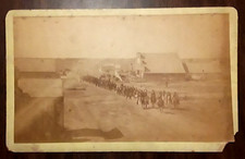 1915 GAR Parade Reunion CABINET CARD Photo CC Stotz El Reno OK Civil War Soldier