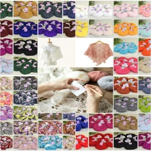 Sale 8 skeinsX25gr LACE Soft Crochet Acrylic Wool Mohair Wrap Hand Knit Yarn - Picture 1 of 91