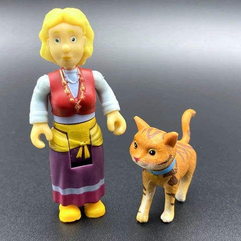 2PCS Fireman Sam Gwendolyn & Lion The Cat Action Figures Movable Kids Toys Cover
