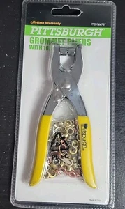Pittsburgh Grommet Pliers Kit 100 Grommets Arts & Crafts Belts Leather Tools - Picture 1 of 7