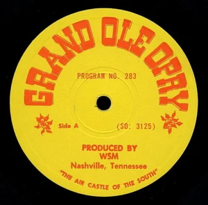 JIMMY NEWMAN GRAND OLE OPRY ORIGINAL RADIO SHOW RECORD SKEETER DAVIS BOBBY BARE - Picture 1 of 1