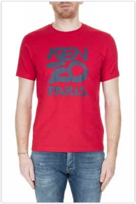 NUEVO CON ETIQUETAS KENZO Estilo Japonés Logo Algodón Jersey Camiseta Portugal Rojo Auténtico XXL Foto 1 de 4