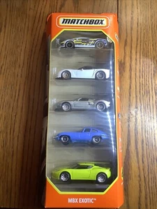 2021 MATCHBOX MBX EXOTICS 5 PACK MULTIPACK - LAMBORGHINI JAGUAR CORVETTE LOTUS - Picture 1 of 2