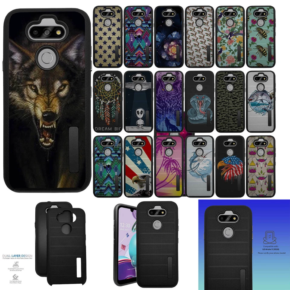 Case For [LG Aristo 5/ Fortune 3/ K31][GRIP TACTICAL SET15] Hybrid Dual Layer - Image 1 of 1