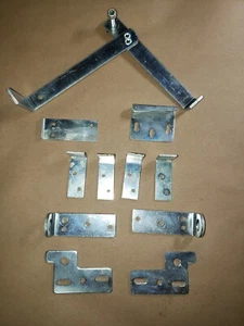 Gottlieb EM Pinball Backbox Metal Brackets (Hinges Panel Support Lock Plate) - Picture 1 of 7