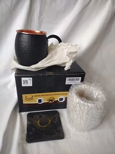 STAGLIFE 16 Oz Rustic Black Moscow Mule Copper Mugs, Set of 2  - Foto 1 di 4