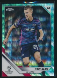 2021-22 Topps Chrome UCL Aqua Wave Refractor 127/199 Dani Olmo #141 RB Leipzig - Picture 1 of 2