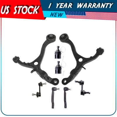 8Pcs Front Lower Outer Control Arm Tie Rod End Sway Bar For 2009-2014 Acura TSX - Image 1 of 4