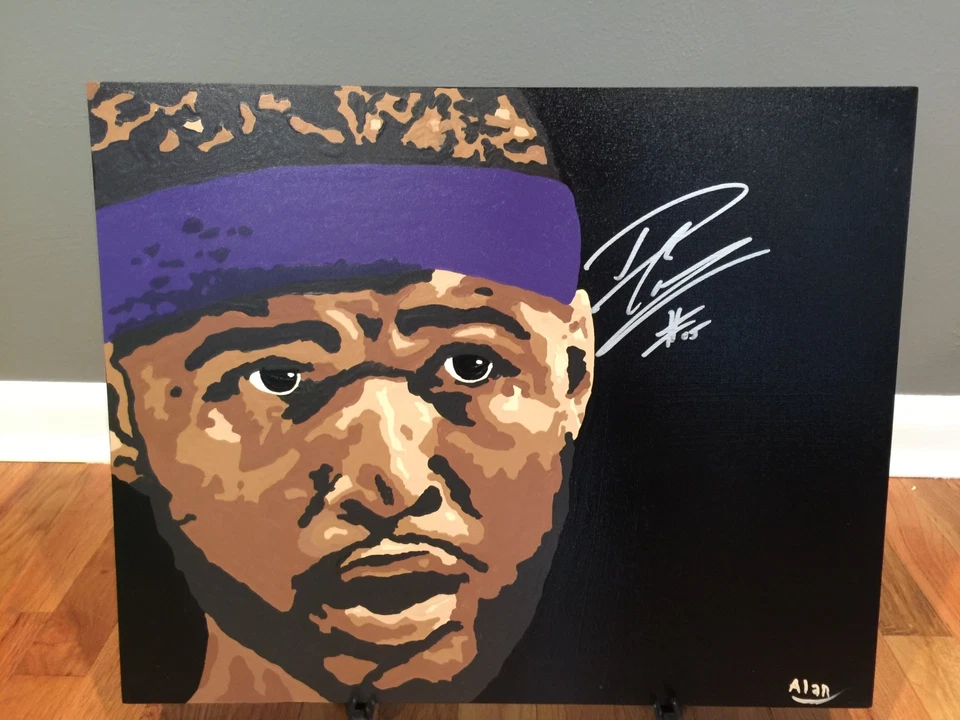 Pintura Original 1/1 DeMarcus Cousins Firmado 16x20 Sacramento Kings Certificado de Autenticidad 1 de 1! Foto 1 de 1