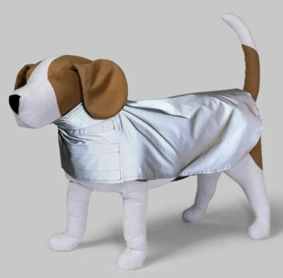 TARGET BOOTS & BARKLEY Boots & Barkley Fully Reflective Gray Funnel Neck Waterproof Dog Jacket Vest XS