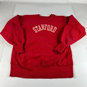 VTG Champion Stanford Cardinal Reverse Weave Sweatshirt Fits Medium Red Crewneck - Picture 1 of 13
