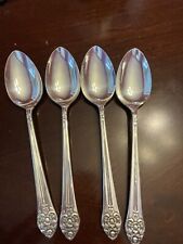 1881 Rogers Oneida silver plate flatware PLANTATION lot 4 Dinner Spoons 7 1/4”