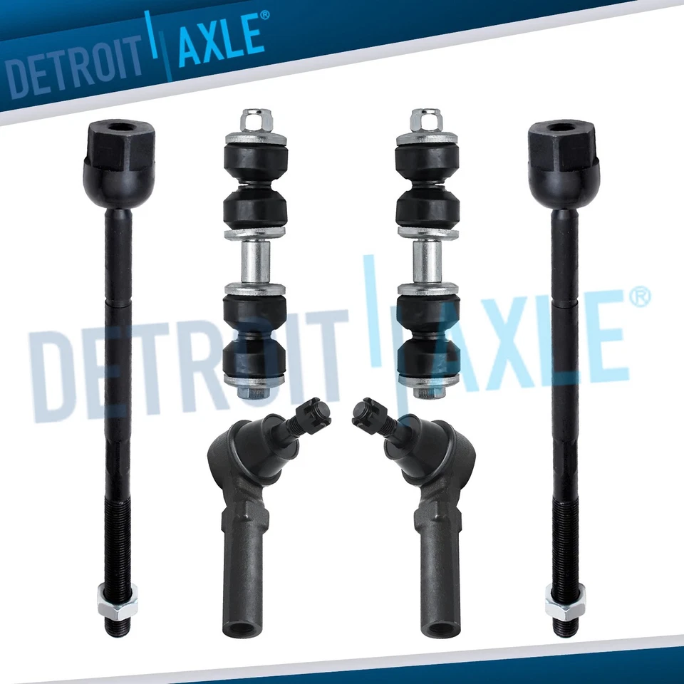 Barra estabilizadora delantera interior exterior 6 piezas extremos de varilla de amarre para Dodge Plymouth 1995-1998 neón Foto 1 de 4