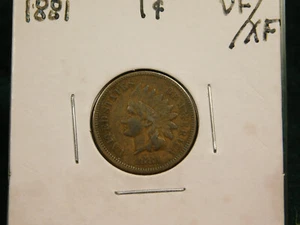 1881  Indian head cent Item # 12503 - Picture 1 of 2