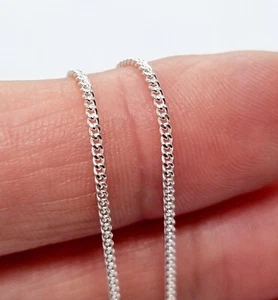Sterling Silver Necklace Chain Fine Curb Jewellery 925 New - 20inch - 1.2mm - Picture 1 of 7