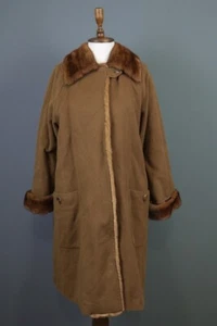 WEEKEND MAX MARA Brown Cashmere Single Breasted Fur Coat Size I42 / US8 / GB12 - Picture 1 of 22