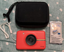 Polaroid Snap Instant Digital Camera (Red) with ZINK Zero Ink EUC Tested No Cord