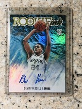 2020-21 Hoops Rookie Ink Silver Devin Vassell Auto Autograph RC SA Spurs