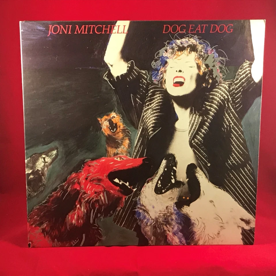 JONI MITCHELL Dog Eat Dog 1985 UK vinyl LP Shiny Toys Good Friends record d - Image 1 of 1