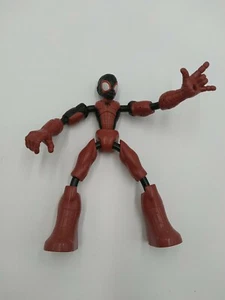 Figura Marvel Spiderman Bend And Flex Miles Morales Roja y Negra 6" Posable - Imagen 1 de 11