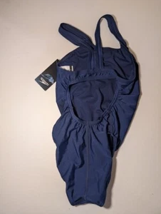 Traje de baño competitivo Speedo para niñas jóvenes azul marino 28/12 - nuevo con etiquetas, caja dañada - Imagen 1 de 5
