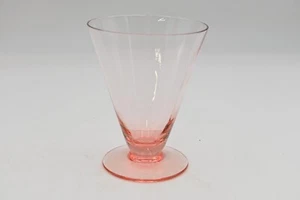 Tiffin Franciscan Pink Depression Glasses Footed Tumbler 8 oz, 1930s Optic Pink - Picture 1 of 6