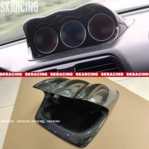 Real Carbon fiber Triple Gauge Pod Trim Kit For Subaru Impreza WRX STI 2002-2007 - Imagen 1 de 11