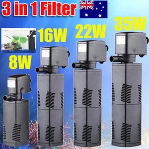 ECO 3 in 1 Fish Tank Aquarium Submersible Water Power Filter Pump 600-1600L/H - Picture 1 of 21