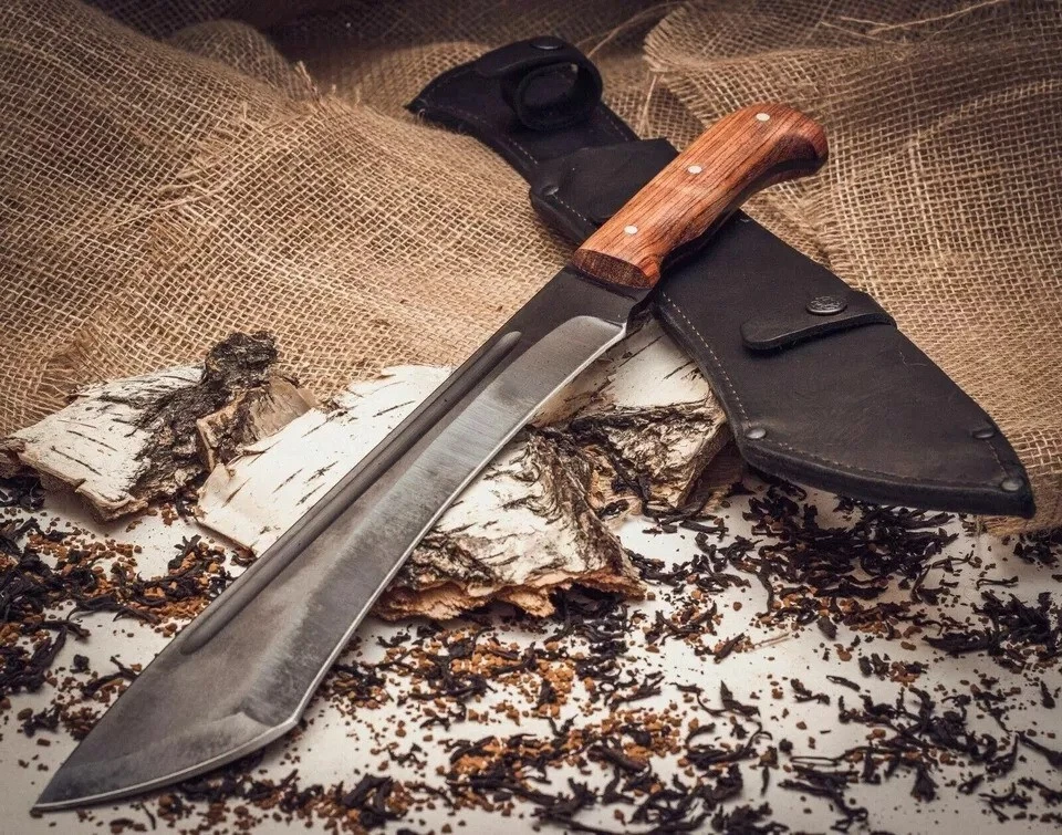 Заказ ручной работы из углеродистой стали накладной монтаж охотничий мачете Kukri нож открытый нож - Изображение 1 из 3